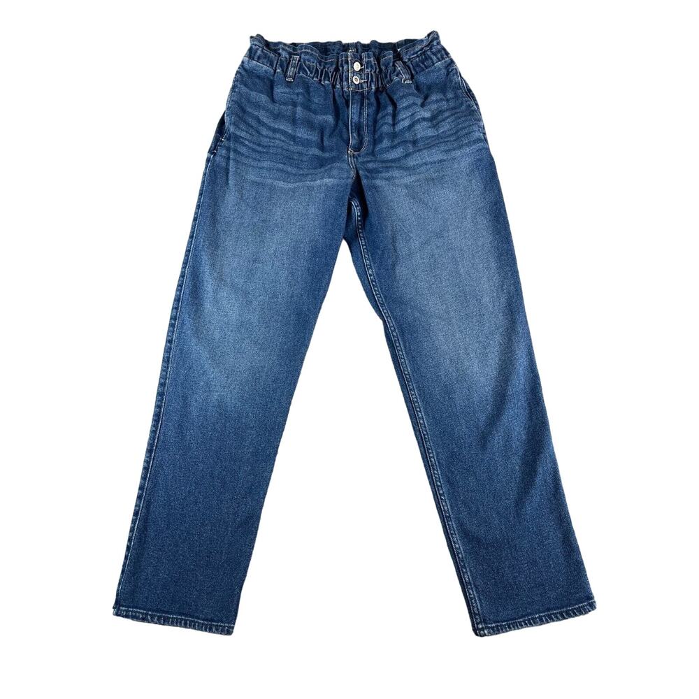 Hollister Jeans Womens 13R (31 x 27) Blue Denim Paperbag Ultra High Rise Mom